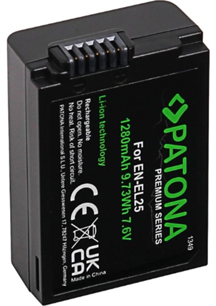 Pil ve Şarj Cihazları Premium Nikon EN-EL25 Batarya Pil Siyah fırsatları