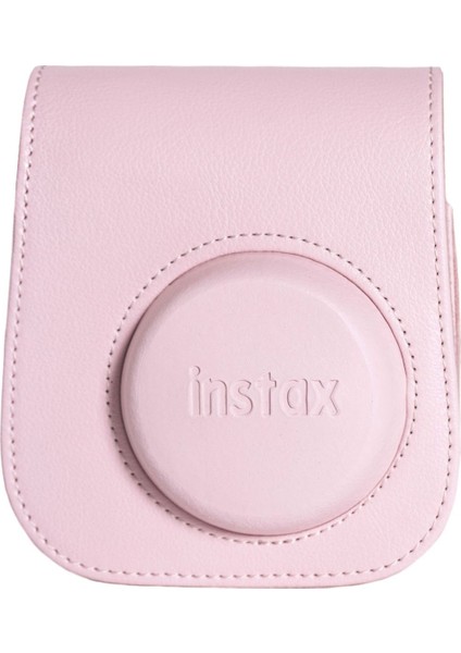 Fotoğraf Makinesi Çantaları Instax Mini 12 Pembe Deri Çanta Pembe