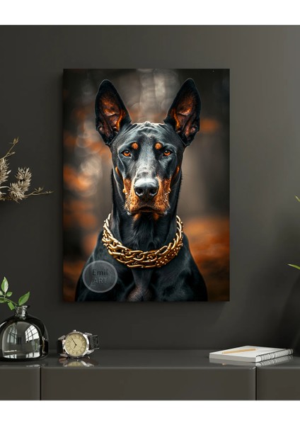 Dekoratif Doberman Kanvas Tablo Ev Ofis Şıklık Katın fiyatları