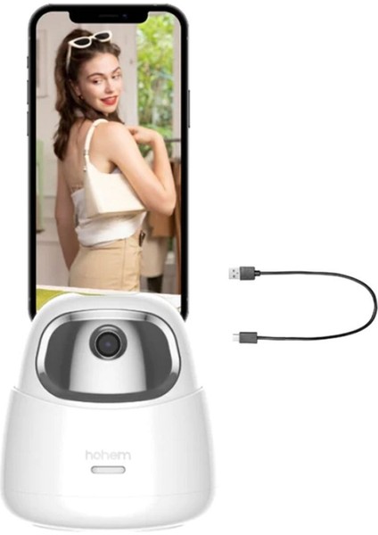 Beyaz Go Gimbal 360° Akıllı Selfie & Video Takip