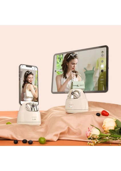 Beyaz Go Gimbal 360° Akıllı Selfie & Video Takip