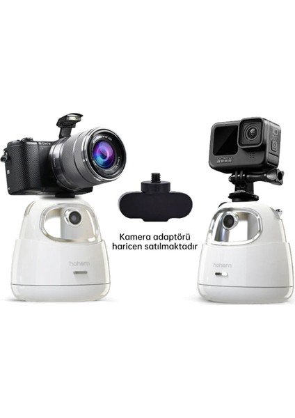 Beyaz Go Gimbal 360° Akıllı Selfie & Video Takip