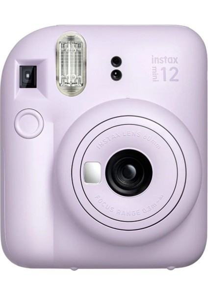 1 - 15 x Instax Mini 12 Fotoğraf Makinesi-10'lu Film-Şeffaf Pleksi Kılıf ve Fotoğraf Çerçevesi Seti