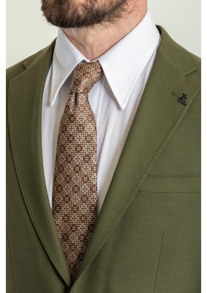 Düz Haki Rengi Slim Fit Mono Yaka Keten Erkek Takım Elbise fiyatları