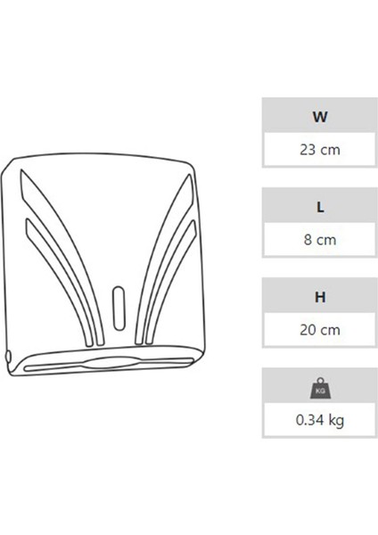 Zha-2 Z Katlama Attan Çekme Kağıt Havlu Dispenseri Havluluk - Beyaz - 23 Cm. - 1 Adet modelleri