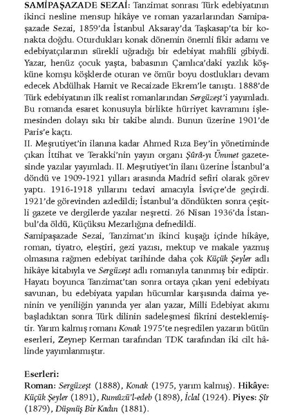 Sergüzeşt - Samipaşazade Sezai