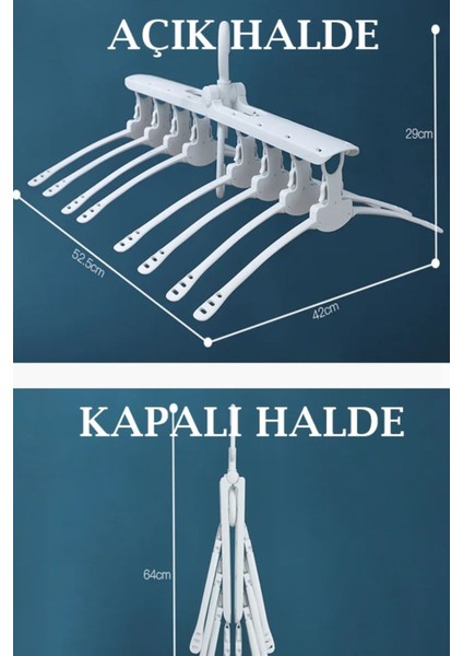 Beyaz Pantolon Gömlek Askı Organizatörü Yerden Tasarruf Elbise Askısı Fonksiyonlu Depolama Kaymaz 3