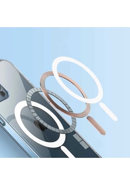 iPhone 14 Pro Max Kılıf Kamera Çıkıntılı Magsafe Wireless Şarj Destekli Sert Şeffaf Kapak
