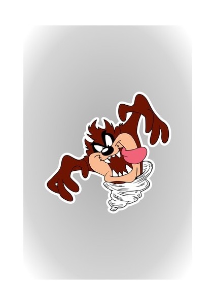 10 X 9 Cm Tazmanya Canavarı Sticker Motor Araba Kask Laptop Sticker Etiket
