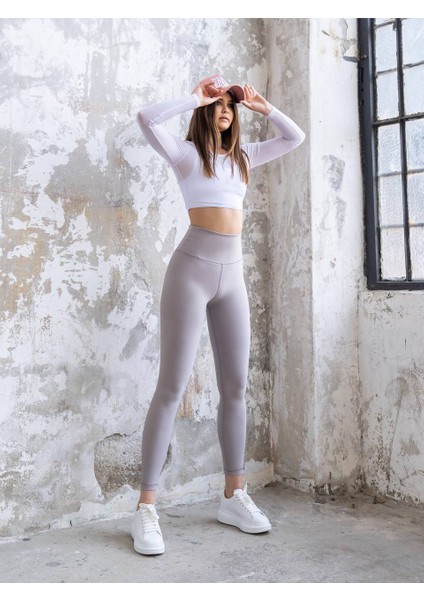 Gri Ekstra Yüksek Bel Toparlayıcı Spor Tayt fiyatları