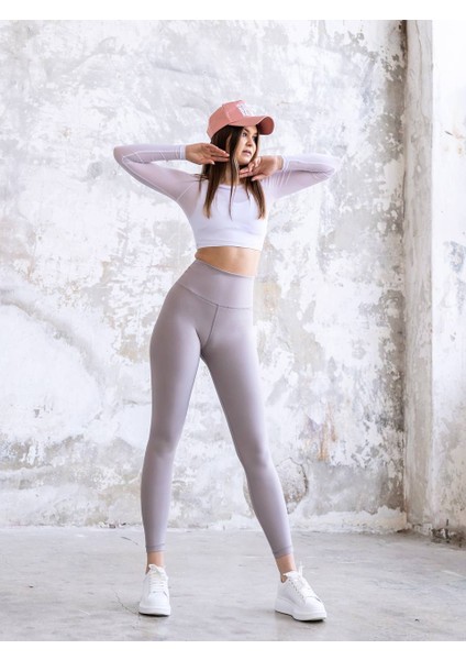 Gri Ekstra Yüksek Bel Toparlayıcı Spor Tayt indirimleri