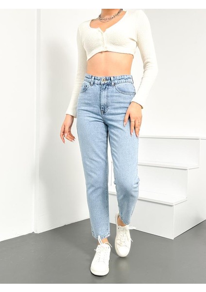 Mavi Kar Kadın Mom Jean Yüksek Bel Likrasız %100 Pamuk Kot Pantolon Anna-Mavikar modelleri