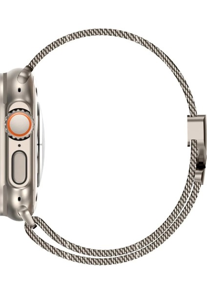 Apple Watch Ultra 2 49MM Redclick KRD-121 Metal Ince Slim Tasarım Luxury Hasır Kordon