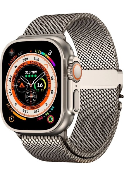 Apple Watch Ultra 2 49MM Redclick KRD-121 Metal Ince Slim Tasarım Luxury Hasır Kordon