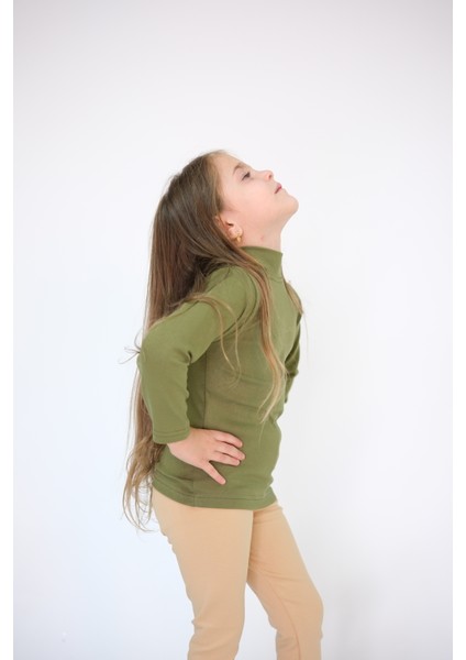 Kız Çocuk Günlük Organik Doğal Pamuklu Likralı Basic Body Bluz