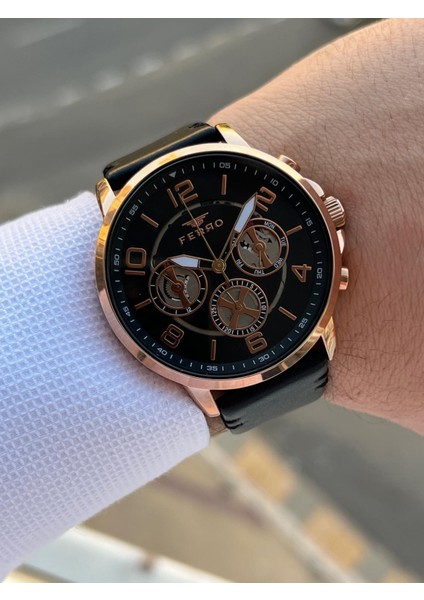 Deri Kordon Iç Fonksiyonları Aktif 3 Atm Suya Dayanıklı Erkek Kol Saati EFM11146-R fırsatları