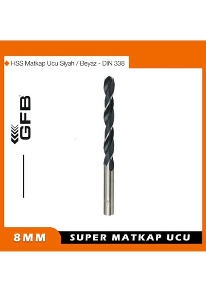 8 mm Hss Matkap Ucu
