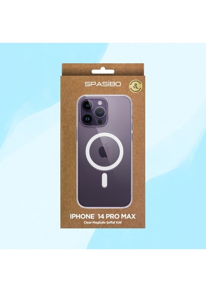 iPhone 14 Pro Max Clear Magsafe Şeffaf Kılıf | 2 Yıl Sararmama Garantili