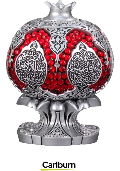 Özel Üretim Kutulu Antik Gümüş Canlılık Pozitiflik Dekoratif Ayet-El Kürsi Bereket Nar Boytu Biblo indirimleri