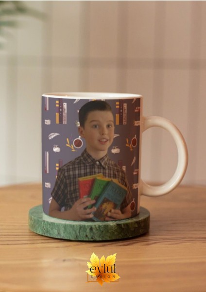Young Sheldon Sheldon Cooper Baskılı Eğlenceli Tam Tur Özel Tasarım Renkli Baskılı Kupa Bardak