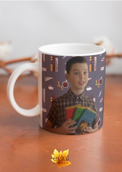 Young Sheldon Sheldon Cooper Baskılı Eğlenceli Tam Tur Özel Tasarım Renkli Baskılı Kupa Bardak fiyatları