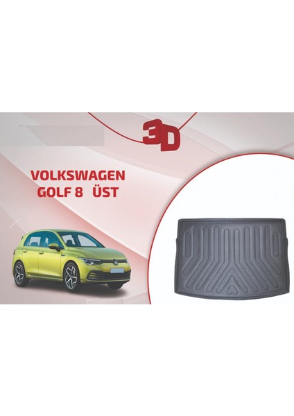 Vw Golf 8 2019- Sonrası Üst Kademe 3D Bagaj Havuzu