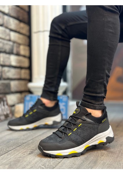 BA0320 Kalın Termo Taban Siyah Yeşil Erkek Trekking Outdoor Ayakkabı fiyatları