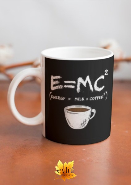 Energy = Milk x Coffee Baskılı Eğlenceli Tam Tur Özel Tasarım Renkli Baskılı Kupa Bardak fiyatları