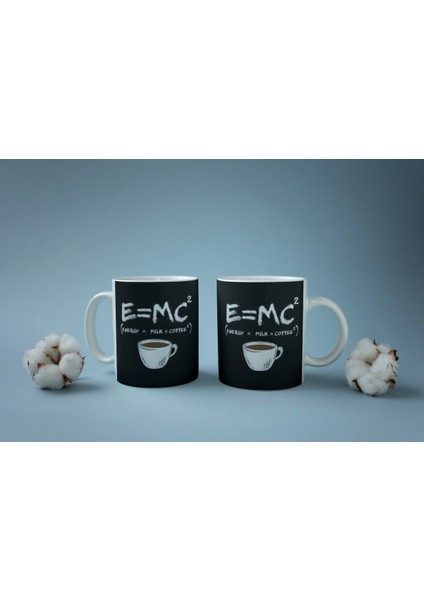 Energy = Milk x Coffee Baskılı Eğlenceli Tam Tur Özel Tasarım Renkli Baskılı Kupa Bardak modelleri