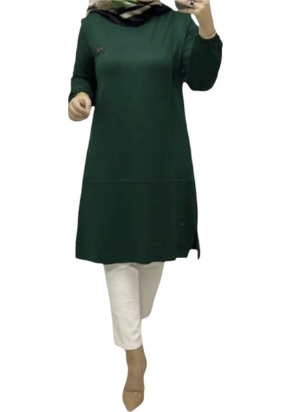 Fırfır Desenli Kristal Kumaş Tunik