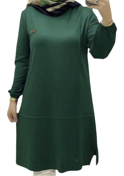 Fırfır Desenli Kristal Kumaş Tunik