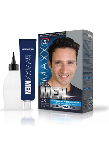 Maxx Deluxe Perfect Men Erkek Kalıcı Saç Boyası (Amonyaksız)