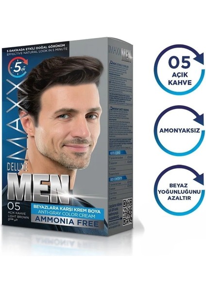 Maxx Deluxe Perfect Men Erkek Kalıcı Saç Boyası (Amonyaksız)