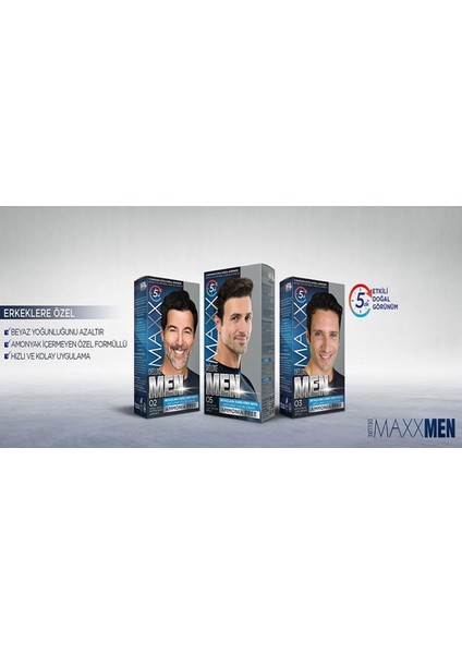 Maxx Deluxe Perfect Men Erkek Kalıcı Saç Boyası (Amonyaksız)