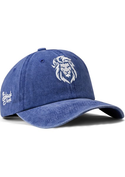 Baseball Aslan - 9 Unisex Vintage Mavi Şapka (Cap)
