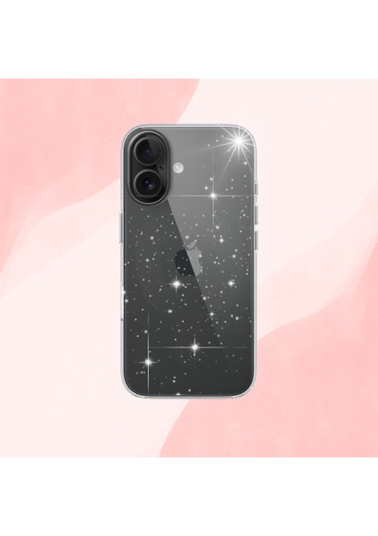 iPhone 16 Clear Shine Şeffaf Simli Kılıf | 2 Yıl Sararmama Garantili fiyatları