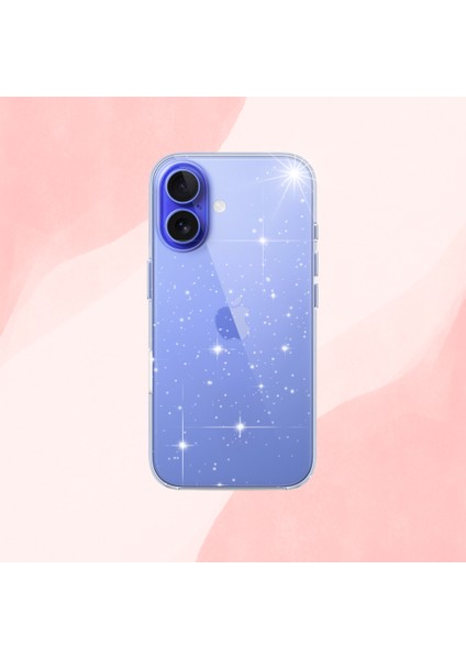 iPhone 16 Clear Shine Şeffaf Simli Kılıf | 2 Yıl Sararmama Garantili fırsatları