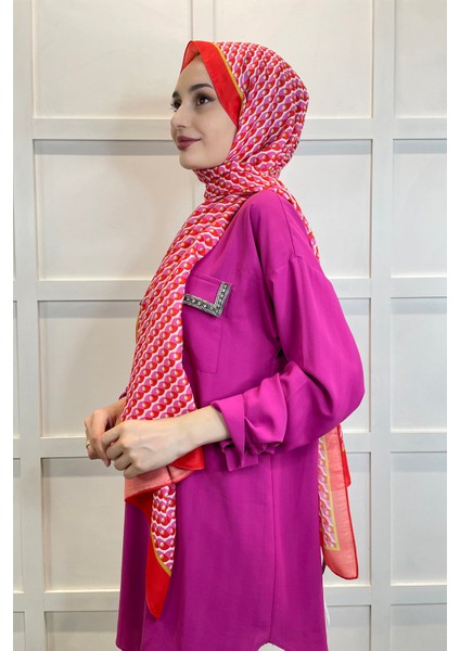 Scarf Pamuk Soft Şal - Geometrik Desenli Pamuklu Şal 01156 fiyatları