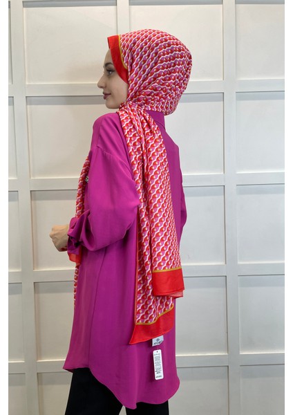 Scarf Pamuk Soft Şal - Geometrik Desenli Pamuklu Şal 01156 modelleri