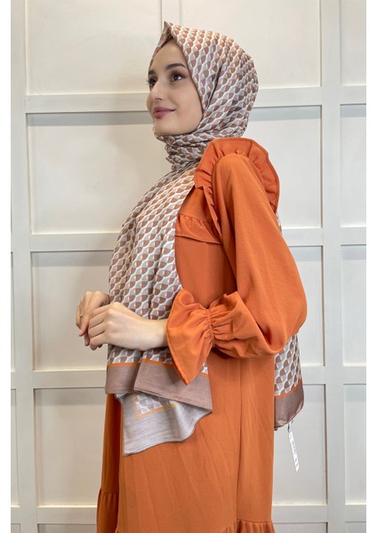 Scarf Pamuk Soft Şal - Geometrik Desenli Pamuklu Şal 01156 fiyatları