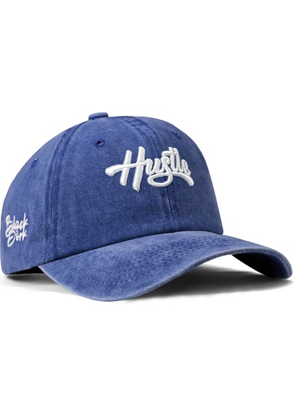 Baseball Hustle Unisex Vintage Mavi Şapka