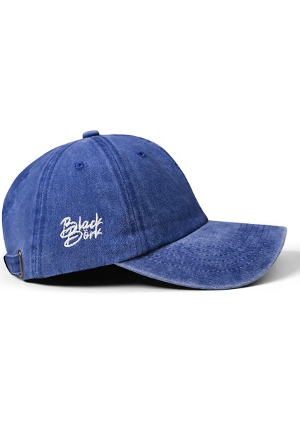 Baseball Hustle Unisex Vintage Mavi Şapka
