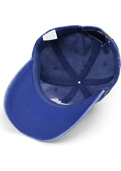 Baseball Hustle Unisex Vintage Mavi Şapka