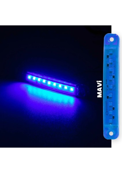 12 Volt Parmak LED Mavi