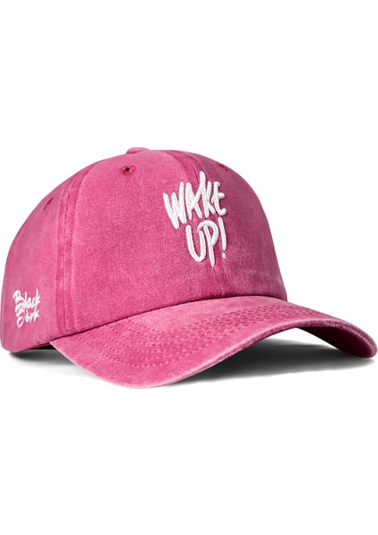 Baseball Wake Up Unisex Vintage Pembe Şapka (Cap)