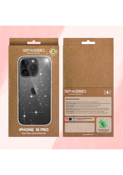 iPhone 16 Pro Clear Shine Şeffaf Kılıf | 2 Yıl Sararmama Garantili