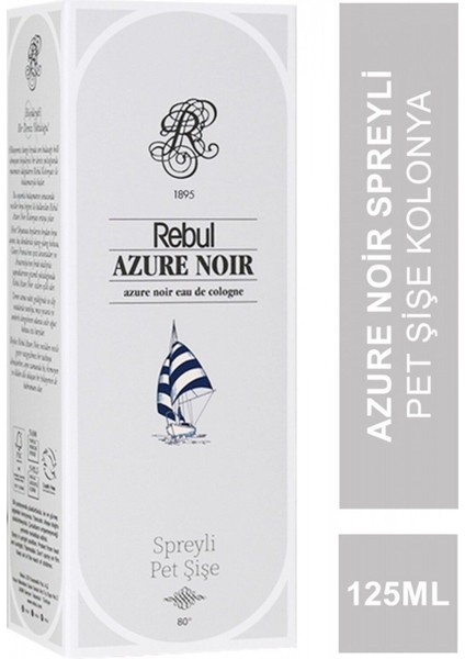 Azure Noir Spreyli Pet Şişe Kolonya 125 ml