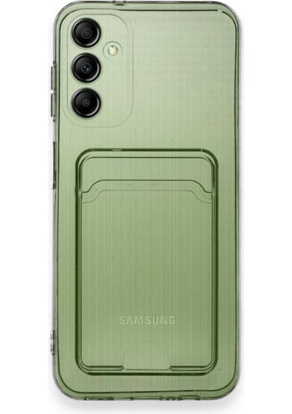 Samsung Galaxy A16 Kılıf Kartlıklı Silikon Şeffaf + Ekran Koruyucu