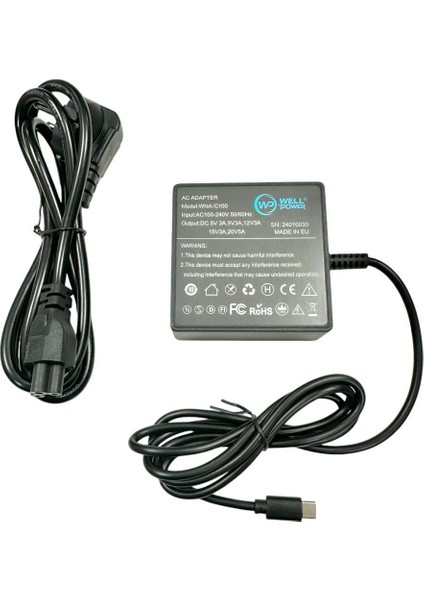 WNA-C100  5V/9V/12V/15V/20V 3A 100W Type-C Notebook Şarj Adaptör