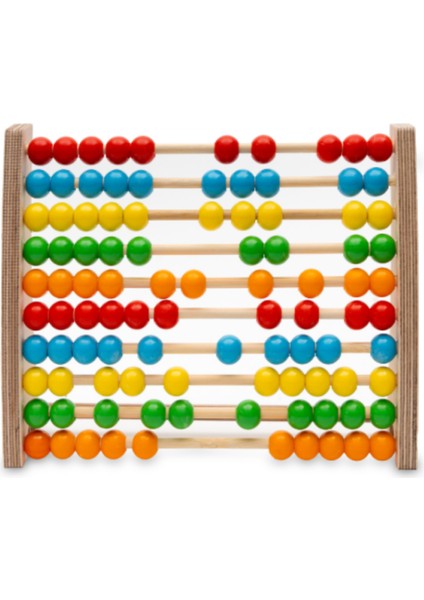 Hopiers Montessori Renkli Ahşap Abaküs / 1+ Yaş / Eğitici, Öğretici ve Güvenli Çocuk Oyuncağı